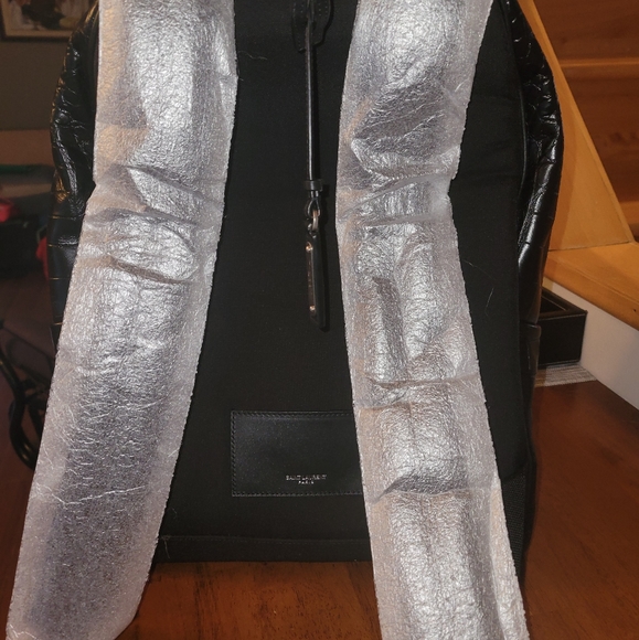 Saint laurent city backpack in crocodile embossed leather - Picture 3 of 4